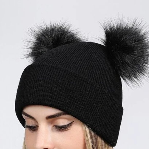 Dolls Kill Accessories - NWT Pom Pom Stylish Decor Knitted Soft Beanie